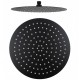 Round Matte Black Rainfall Shower Head with Wall Mounted Shower Arm